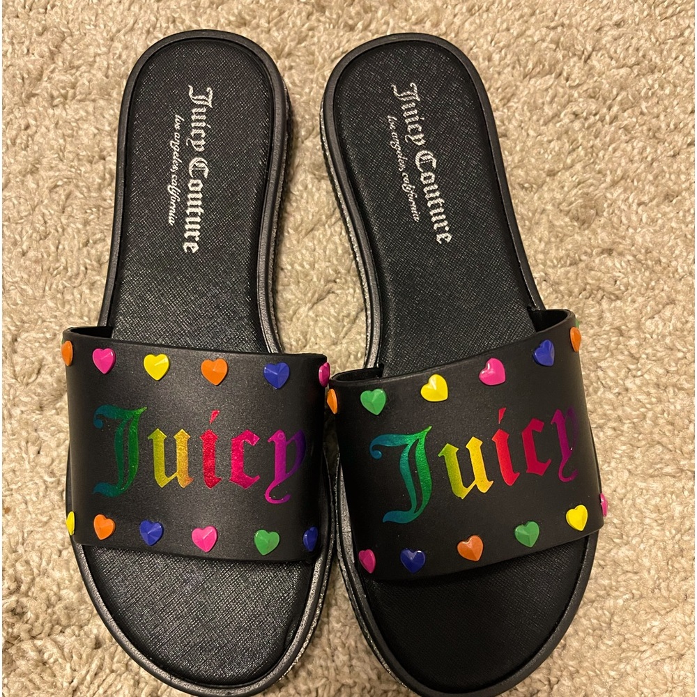 Brand new Juicy slides. Size 5 will fit 5.5 as well.